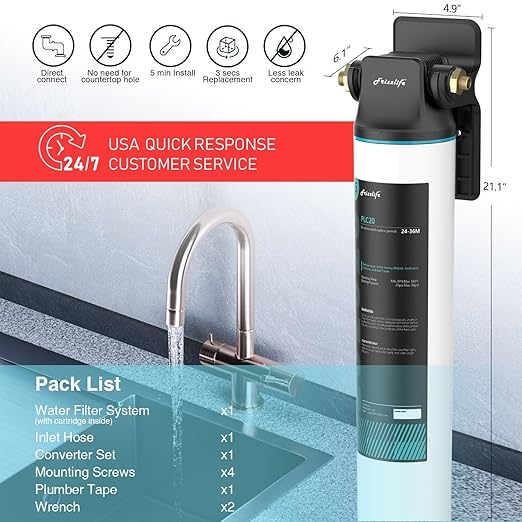 Frizzlife SW20 Under Sink Water Filter System, NSF/ANSI 53&42 Certified - Image 5