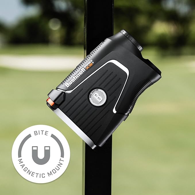 Bushnell Pro X3+ Golf Rangefinder with Wind Speed and Direction,1300 Yard Range,7X Magnification, Pin Locking with Visual Jolt