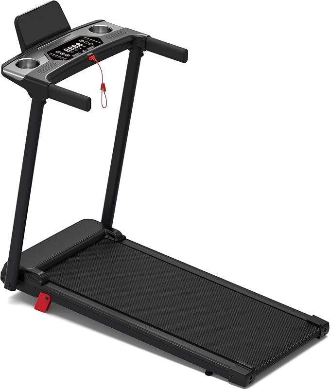 Portable Treadmill with Incline, 3.0HP Walking Pad with Handle Bar, 3-in-1 Foldable Treadmill for Home Office Small Space with Quiet Brushless, 300 LBS Capacity-FlexoryFit