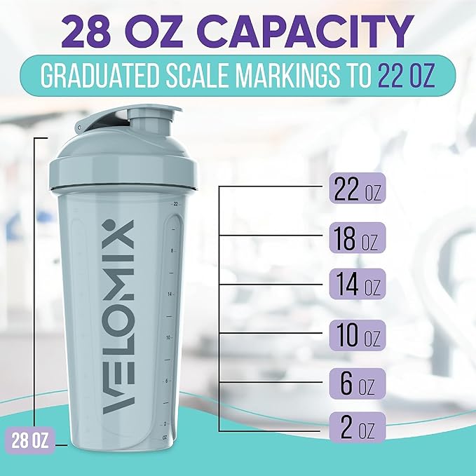 '-4 PACK 28 Oz Protein Shaker Bottle for Protein Mixes - 4x Wire Whisk | Leak Proof Shaker Cups for Protein Shakes | Protein Shaker Bottle Pack | Protein Shake Cup (Aqua Depths)-FlexoryFit