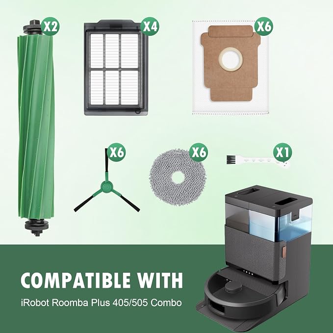 25 Pcs Replacement Parts for iRobot Roomba Plus 405 Combo/505 Combo /507 Combo - Image 2