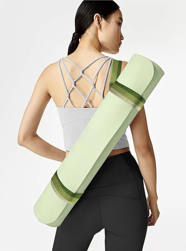 Yoga Mat Carrier Strap | Adjustable Mat Holder Sling for Carrying Mats | Thick & Comfy Texture | Yoga Mat Strap-FlexoryFit