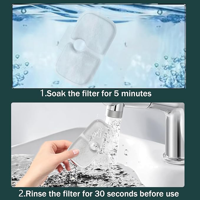 Cat Water Fountain Filter Replacements (8)