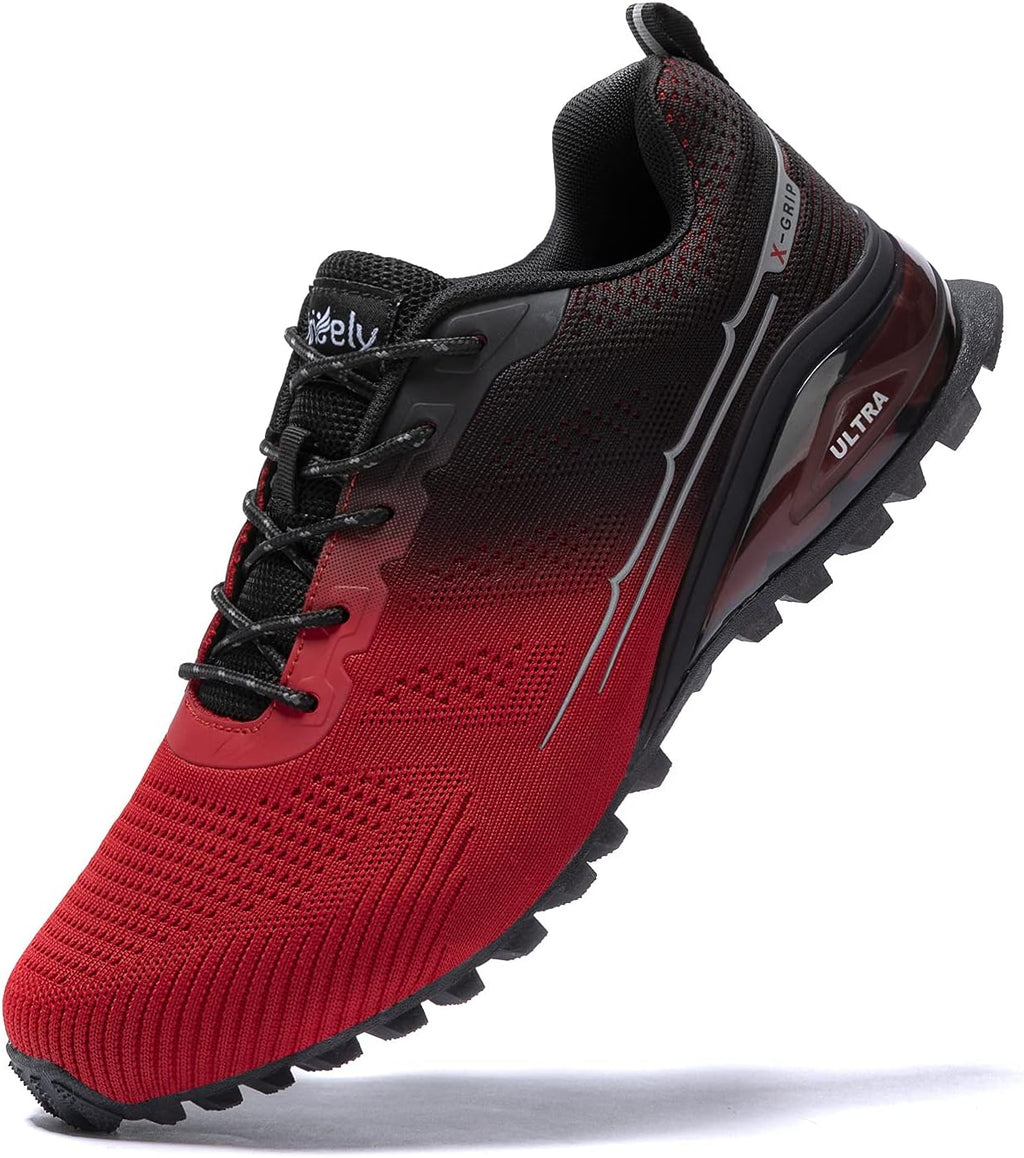 Kricely Men's Trail Running Shoes Fashion Walking Hiking Sneakers for Men Tennis Cross Training Shoe Outdoor Snearker Mens Casual Workout Footwear