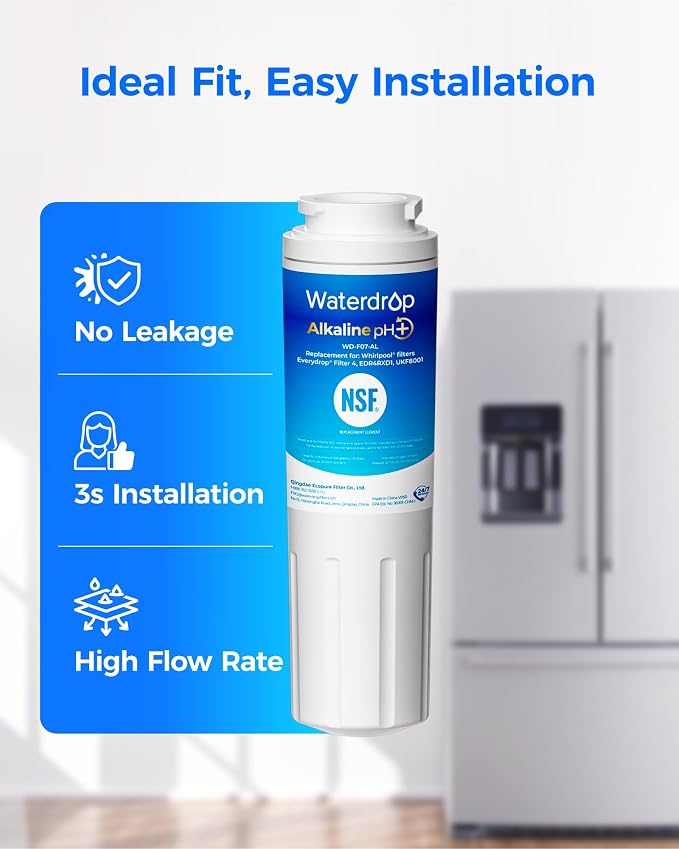 Waterdrop Alkaline UKF8001 Refrigerator Water Filter 4, Enhances pH, Replacement - Image 9