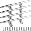 SHENGHUISS Boat Cleat 316 Stainless Steel Open Base Boat Dock Cleats（4"/5"/6"/8"/10"/12"） Silver/Gold for Boat, Dock, Kayaks, Nautical Decor ect