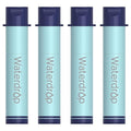 Waterdrop Water Filter Straw, Water Purifier Survival for Camping, Travel, Backpacking and Emergency Preparedness, Water Filtration System Survival, 4 Pack, Light Blue