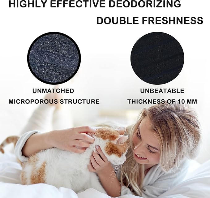 2xThickened and Durable 8 Pack Carbon Filters Compatible with Litter Robot 3 Replacement Filters for Absorbing Odors Control Damp from Pets and Keep Home Fresh