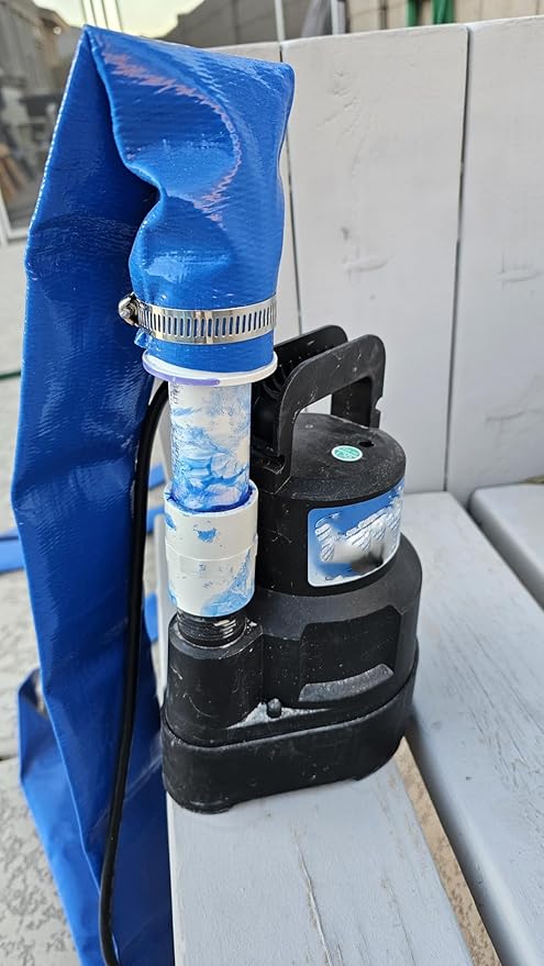 2 in x 25 ft Pool Backwash Hose Heavy Duty Drain Discharge Double PVC Lay flat General Purpose Vinyl Hose, Burst Resistant for Water Transfer Sump Pump Pool Filter (2in 25ft fiber reinforced hose)