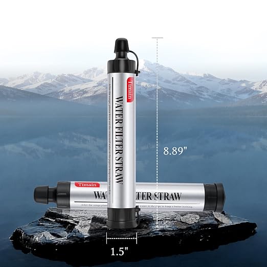 6 Pack Timain 4-Stage Filtration, High Flow Rate Water Filter Straw, Water - Image 2