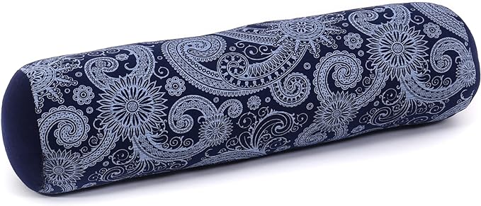 Leewadee Small Yoga Bolster – Shape-Retaining Cervical Neck Roll, Tube Pillow for Comfortable Reading, Kapok Filling, 22 x 6 x 6 inches-FlexoryFit