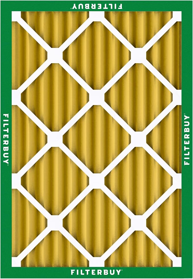 Filterbuy 20x25x2 Air Filter MERV 11 (MPR 1200) Allergen Defense Replacement (1-Pack), Electrostatic Pleated HVAC AC Furnace Filters, Made in USA (Actual Size: 19.50 x 24.50 x 1.75)