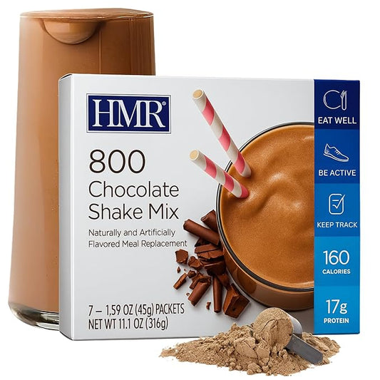 HMR 800 Shake Meal Replacement Mix | Chocolate Shake Powder to Support Healthy Weight Loss | 17g of Protein | Easy to Make | Low Calorie Food | 7 Servings-FlexoryFit