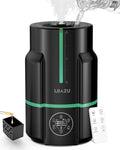 6L Smart Cool Mist Humidifier, Modern Black for Large Bedroom, Ultra Quiet 22dB with Humidistat, 50H Runtime, Top Fill, Oil Diffuser and Remote Control