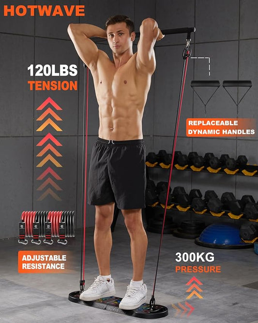 HOTWAVE Push Up Board Fitness, Portable Foldable 20 in 1 Push Up Bar at Home Gym, Pushup Handles for Floor. Professional Strength Training Equipment For Man and Women,Patent Pending-FlexoryFit
