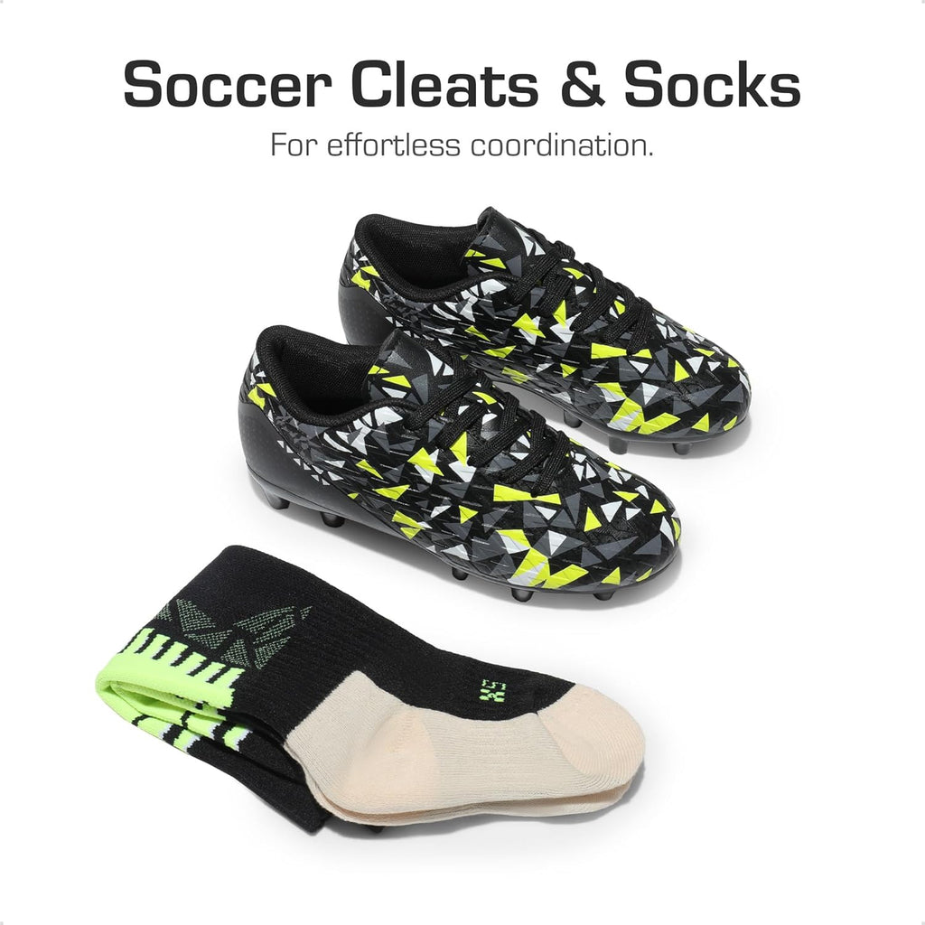 DREAM PAIRS Boys Girls Soccer Cleats Youth Firm Groud Athletic Outdoor Trainning Football Shoes for Little/Big Kid