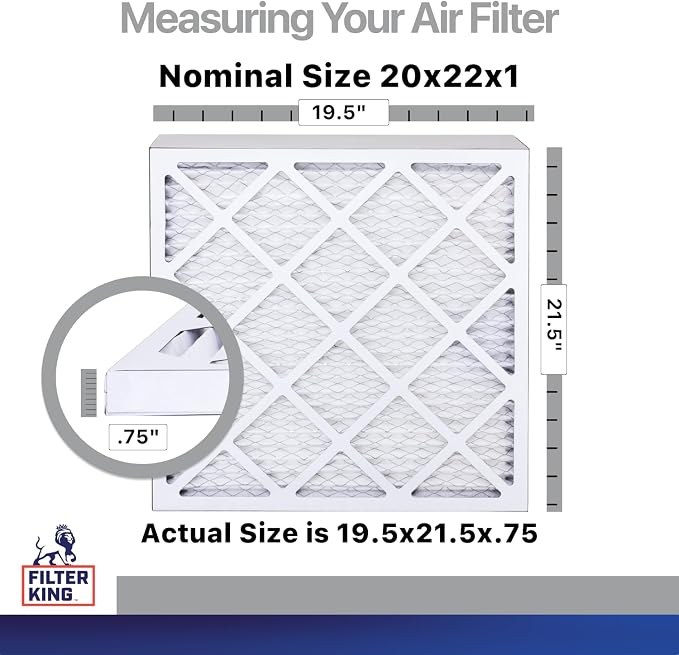 Filter King 20x22x1 Air Filter | 4-PACK | Carbon MERV 8 HVAC Pleated A/C - Image 2