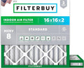 Filterbuy 16x16x2 Air Filter MERV 8 (MPR 700) Dust Defense Replacement (2-Pack), Electrostatic Pleated HVAC AC Furnace Filters, Made in USA (Actual Size: 15.50 x 15.50 x 1.75)