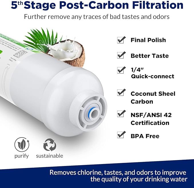 Membrane Solutions Reverse Osmosis Filter Replacement, 75 GPD Complete - Image 5