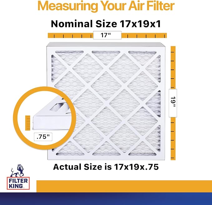 Filter King 17x19x1 Air Filter | 4-PACK | MERV 13 HVAC Pleated A/C Furnace - Image 2