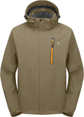 Little Donkey Andy Men's Waterproof Rain Jacket Outdoor Lightweight Hooded Raincoat for Hiking Golf Travel Fishing