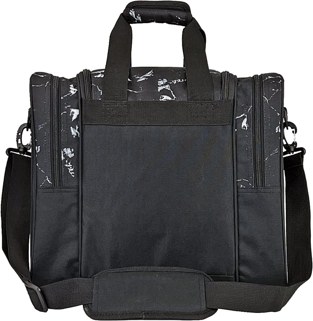 GRANDUP Bowling Ball Bag for Single Ball - Black Bowling accessories Ball Tote Bag Bowling Bag with Padded Ball Holder - Fits Bowling Shoes Up to Mens Size 14