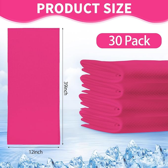 Honoson Cooling Towel Bulk - Neck & Face Cool Chilly Towels Microfiber Breathable Sport Sweat Rag for Gym, Yoga, Travel, Camping, Running, Outdoor-FlexoryFit