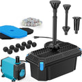 Antfraer Pond Filter with Pump Kits, Pond Filters for Outdoor Ponds Built In 660GPH Pond Pump, Pond Filter Box Suitable for Garden, Fountain, Pond, Animal Sink, Waterfall, Aquarium-Corded Electric