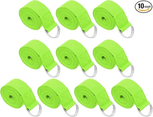 PATIKIL Yoga Strap for Stretching, Cotton Yoga Belt with Adjustable Metal D-Ring Buckle Stretch Band for Fitness Pilates-FlexoryFit