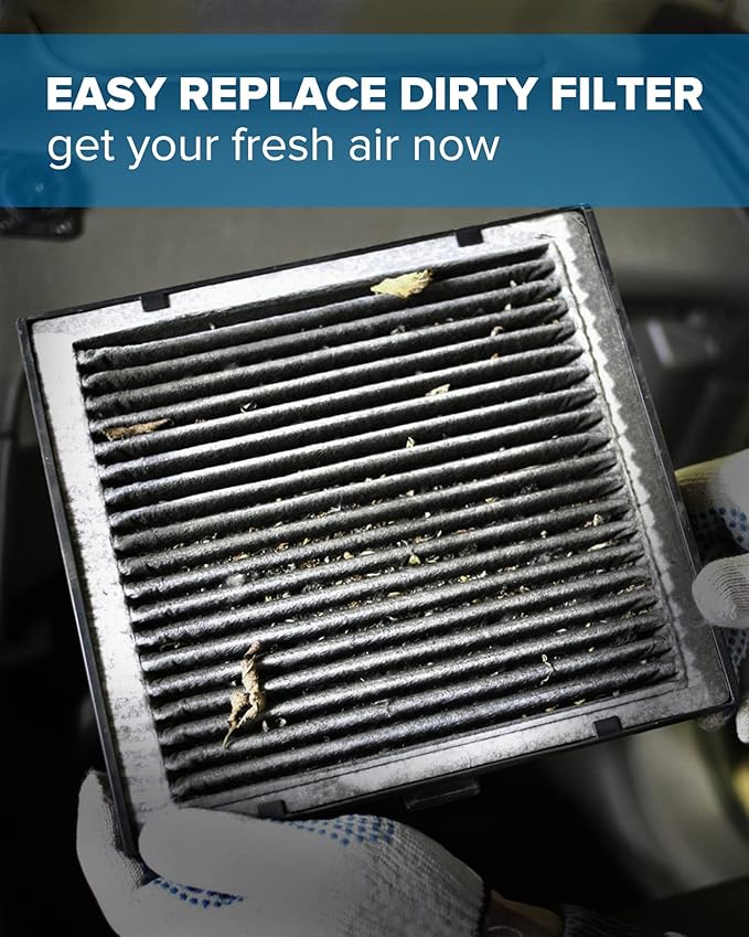 PHILTOP ACF030 (CF12000) Cabin Air Filter, Replacement for Cherokee (2014-2018) Premium Cabin Filter with Activated Carbon Filter Up Dust Pollen Odor