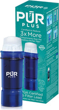 PUR PLUS Lead Reducing Water Pitcher and Dispenser Replacement Filter 1-Pack, NSF and WQA Certified – Compatible with all PUR brand Pitchers and Dispensers, Blue, PPF951K1