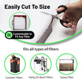hygger 3/4'' Thick Aquarium Filter Floss 12"x 86" Poly Fiber Fish Tank Filter Media Water Polishing Filter Pad for Sump Canister Hang On Back Filter Cut to Size