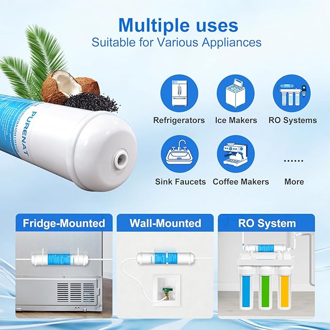 Inline Water Filter Kit for Refrigerator and Ice Maker, 1/4" Quick Connect Post - Image 3
