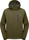 Little Donkey Andy Men's Waterproof Rain Jacket Outdoor Lightweight Hooded Raincoat for Hiking Golf Travel Fishing
