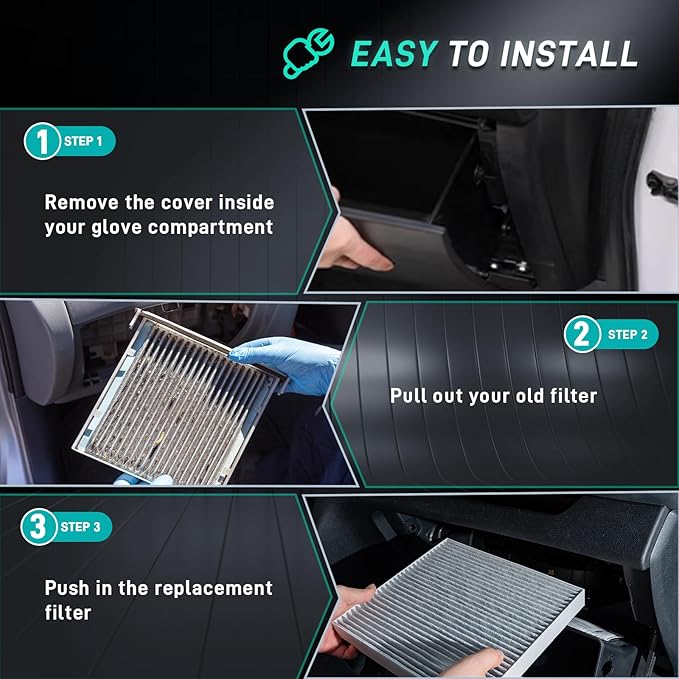 Cabin Air Filter Replacement for Sonata, Santa Fe, Elantra, K5, Sorento, Santa Cruz, Tucson, Elantra N, Ioniq 5, Ioniq 6, EV6, GV60,Sportage, Niro, KONA, Fits CF12820