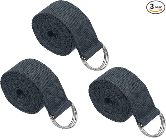 PATIKIL Yoga Strap for Stretching Cotton Yoga Belt with Adjustable Metal D-Ring Buckle Stretch Band for Fitness Pilates-FlexoryFit