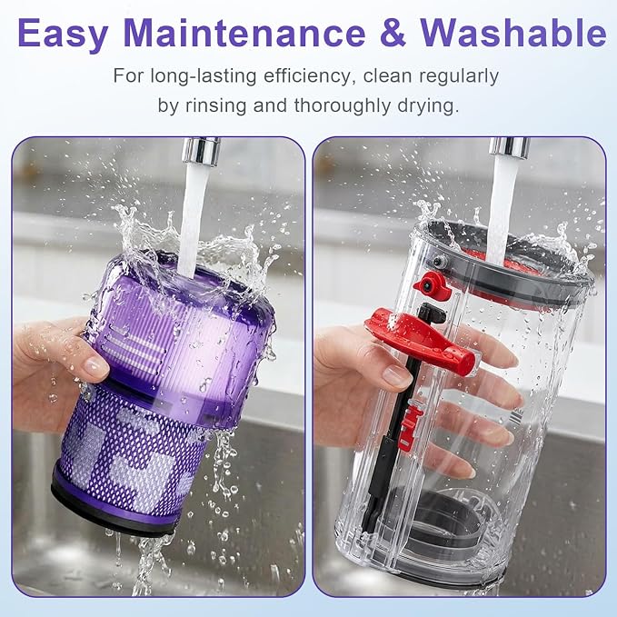 Lemige Upgraded V11 V15 Vacuum Filter & Dust Bin Canister Replacement Parts - Image 6