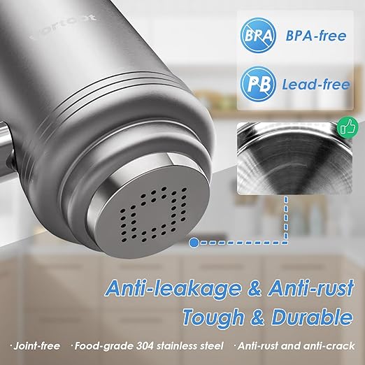 Faucet Water Filter for Sink, Rapid Flow - 400 Gallons Faucet Mount Water Filtration System for Tap Water, NSF Certified Reduces Chlorine (Grey-T2-1 Filter)