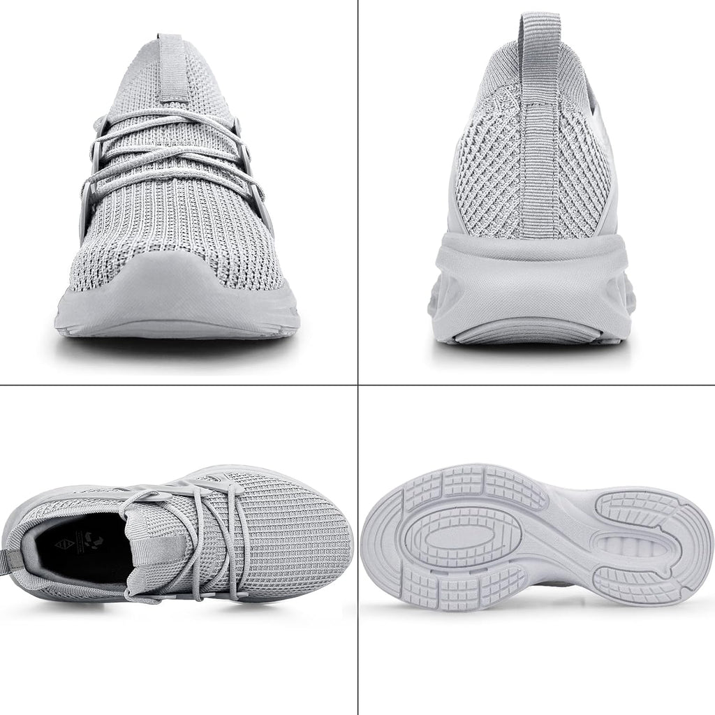 Pujcs Men's Slip on Walking Shoes Lightweight Breathable Non Slip Running Shoes Athletic Gym Tennis Shoes Sneakers for Men