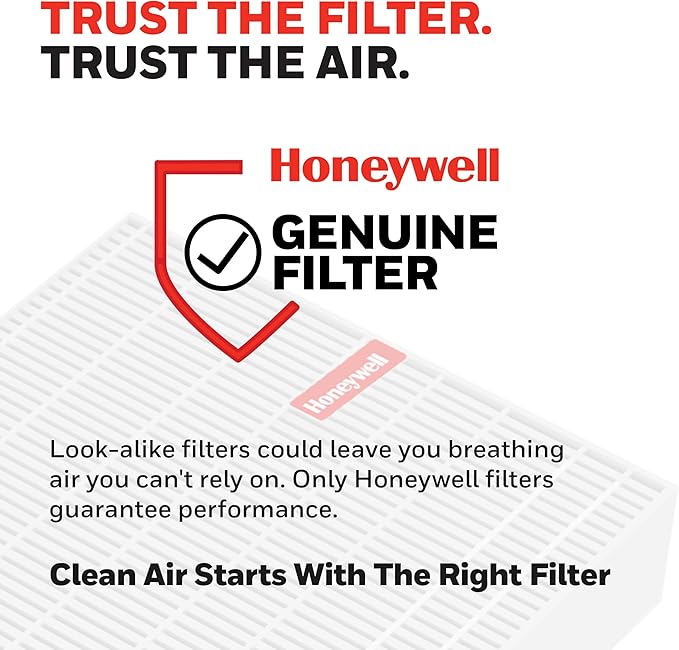 Honeywell HEPA Air Purifier Filter R, 1-Pack for HPA 100/200/300 and 5000 Series - Airborne Allergen Air Filter Targets Wildfire/Smoke, Pollen, Pet Dander, and Dust