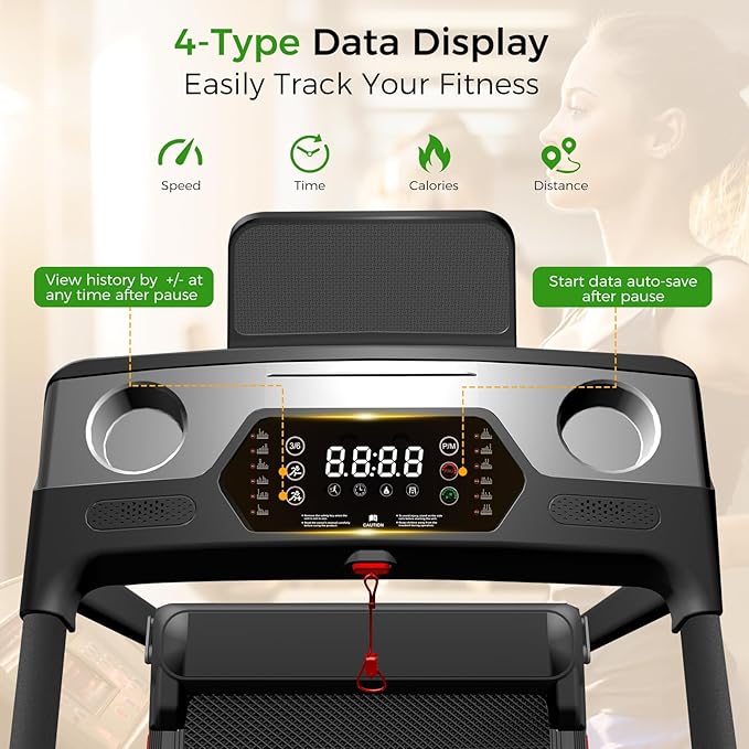 Portable Treadmill with Incline, 3.0HP Walking Pad with Handle Bar, 3-in-1 Foldable Treadmill for Home Office Small Space with Quiet Brushless, 300 LBS Capacity-FlexoryFit