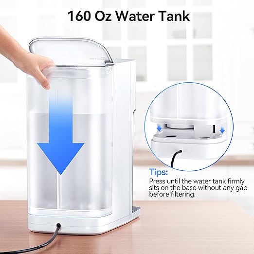 Thereye Reverse Osmosis System Countertop Water Filter, NSF/ANSI 58 Tested, 7 Stage RO Filtration, Fast Water Delivery, 3:1 Pure to Drain, BPA Free Water Purifier for Home, No Installation