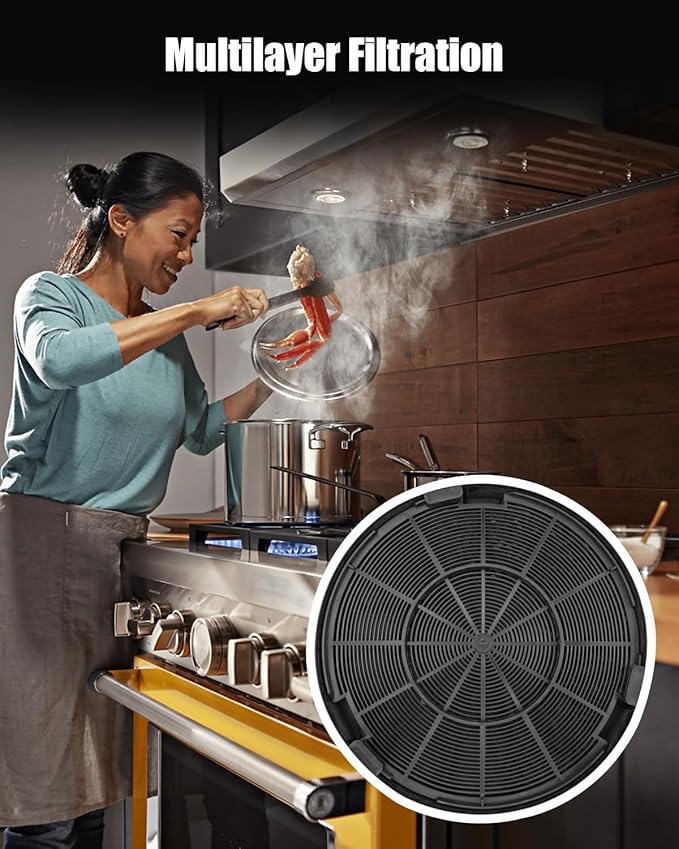 JXCF72 Charcoal Filter Replace WB02X24842 HUIF06UC 11013078, Carbon Filter Fit for GE BOSCH Range Hood JVW5301BJ1TS JVW5301EJ1ES JVW5301EJ2ES JVW5301FJ1DS, 4 Pcs