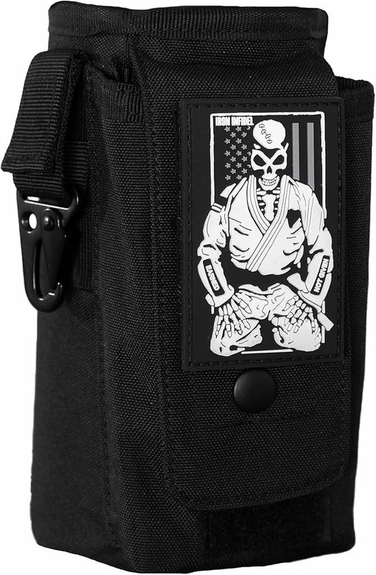 Iron InfideI Battle Bottle Sleeve - 64 oz and 32 oz Water Bottle Sleeve Only for Half Gallon 1L Steel Water Bottle | Rugged Cover with Molle for Versatile Design with Storage for Phone, Wallet & Keys-FlexoryFit