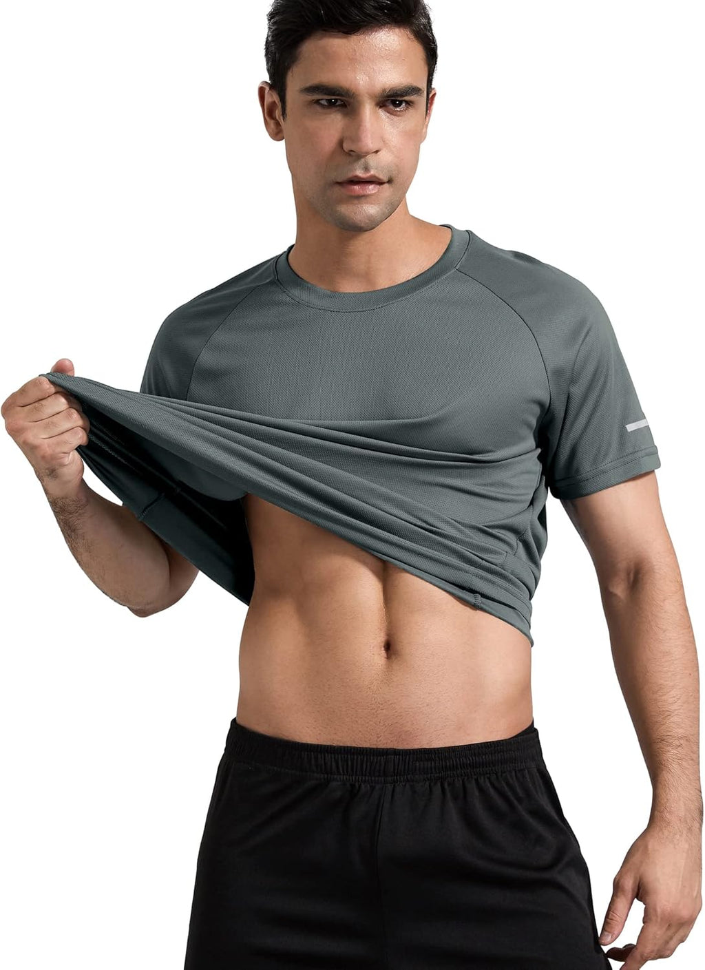 Boyzn 1, 3, 5 or 7 Pack Men's Workout Running Shirts, Dry Fit Moisture Wicking T-Shirt, Gym Athletic Short Sleeve Tee Shirts