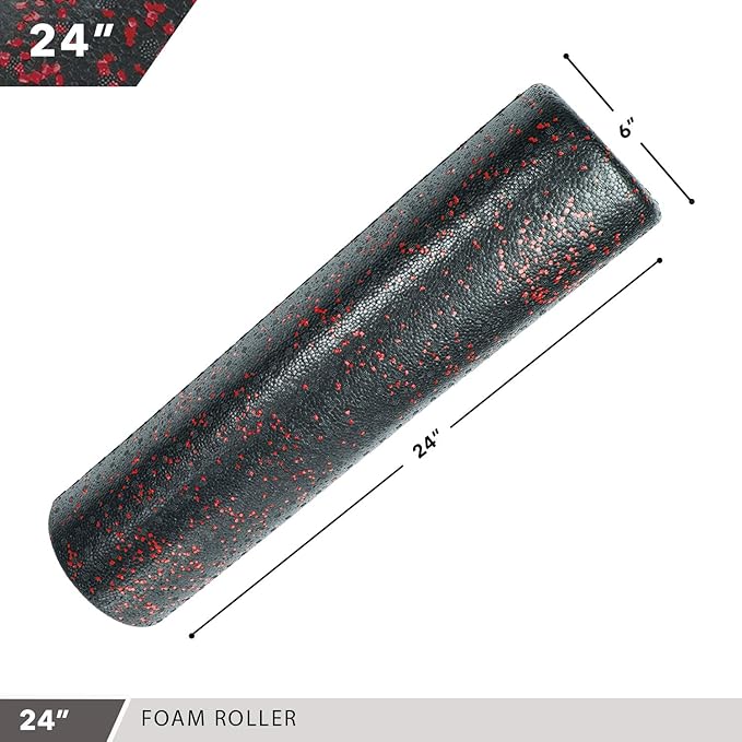 High-Density Round Foam Rollers - 4 Size and 8 Color Options - Massage Rollers for Stretching, Deep Tissue and Myofascial Release-FlexoryFit