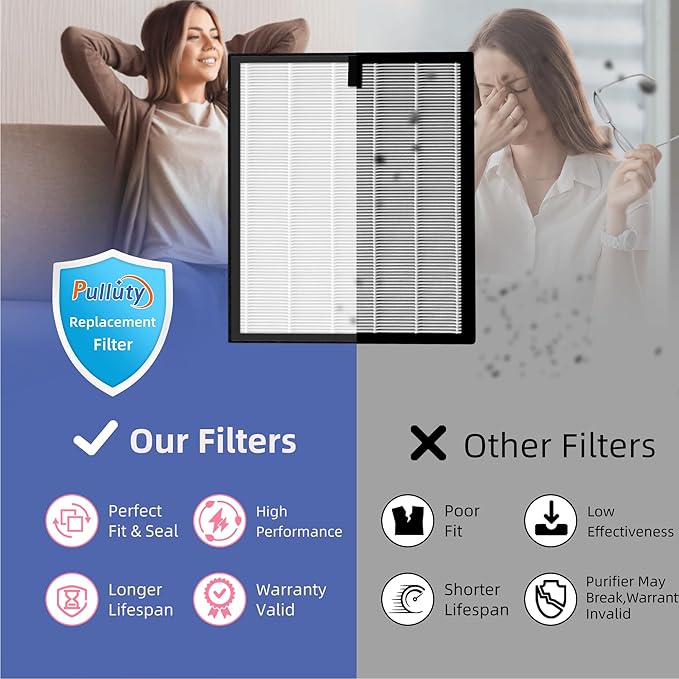 HAP603 Replacement Filter for ECOSELF HAP603 Air Purifier,3-in-1 H13 True HEPA High-Efficiency Activated Carbon Filter,2 Pack