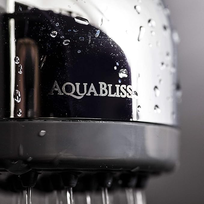 AquaBliss TurboSpa ECO 3 Inch High Pressure Shower Head w/Flow Restrictor Melts Stress into Bliss at Full Power. 42 Nozzle Wide Spray High Flow Showerhead Drenches You Fast, No Dry Spots Guaranteed