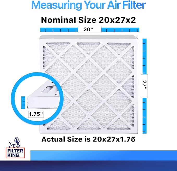 Filter King 20x27x2 Air Filter | 4-PACK | MERV 8 HVAC Pleated A/C Furnace - Image 2