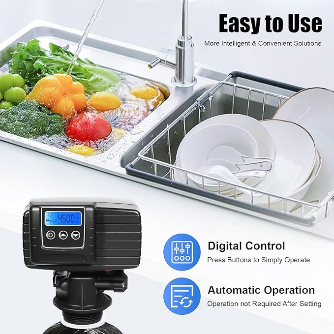 5600xstst Time Type Water Softener Control Valve, Water Softener Head 5600 Timer Control Valve, Time Type Softening Water Control Valve Whole House Water Treatment System(5600xstst Time Type)